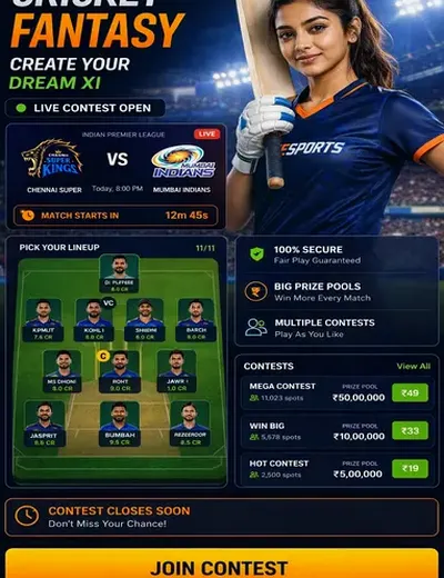 INDIAN143 (indian 143) fantasy cricket & matchday visual 3